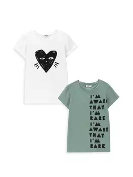 Футболка MOKIDA T-Shirt mit kurzen rmeln 2 Pack, красочный