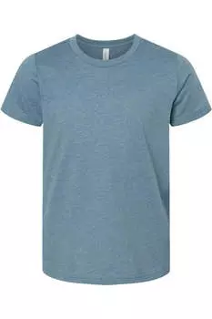 Футболка молодежная BELLA + CANVAS CVC Jersey, цвет heather slate