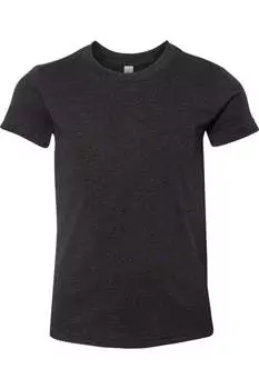 Футболка молодежная BELLA + CANVAS CVC Jersey, цвет black heather