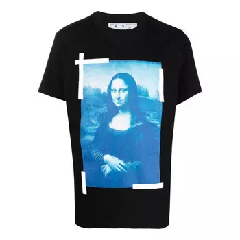 Футболка monalisa mona lisa short sleeve black Off-White, черный