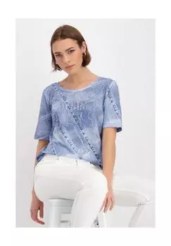 Футболка monari, цвет Indigo Gemustert