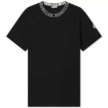 Футболка Moncler Collar Logo, черный