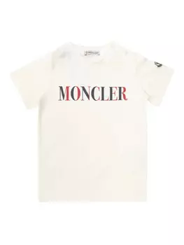 Футболка Moncler Enfant с логотипом, белый