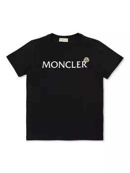 Футболка Moncler Enfant с логотипом, синий