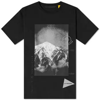 Футболка Moncler Genius X And Wander Mountain T-Shirt, черный