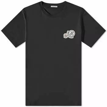 Футболка Moncler с двойным значком, черный