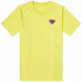 Футболка Moncler с логотипом в форме сердца, желтый