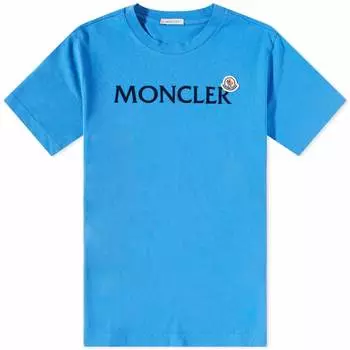 Футболка Moncler Text Logo T-Shirt, синий