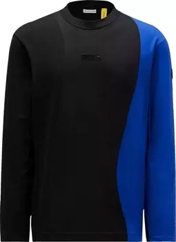 Футболка Moncler x adidas Jersey Long-Sleeve 'Black/Blue', черный