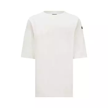 Футболка Moncler x Rick Owens Knitted Crewneck Short-Sleeve Tee 'Milk', белый