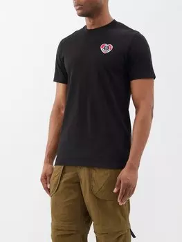 Футболка moncoeur из хлопкового джерси с нашивкой-логотипом Moncler, черный