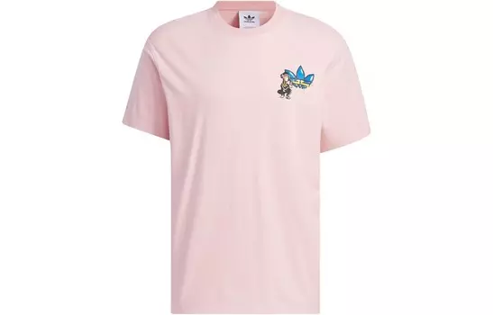 Футболка Monkey Kingdom унисекс розового цвета Adidas Originals, розовый