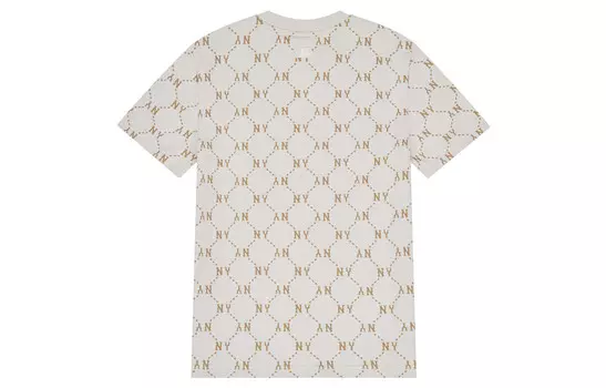 Футболка MONOGRAM Reading Collection унисекс кремового цвета Mlb, кремовый