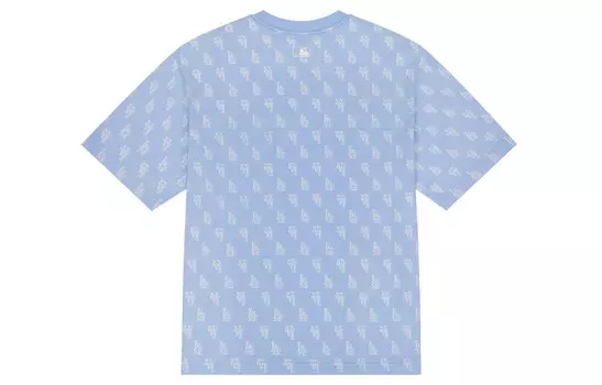 Футболка MONOGRAM Reading Collection унисекс небесно-голубого цвета Mlb, голубой