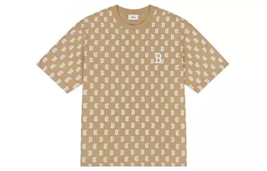 Футболка MONOGRAM Reading Collection унисекс верблюжья Mlb, коричневый