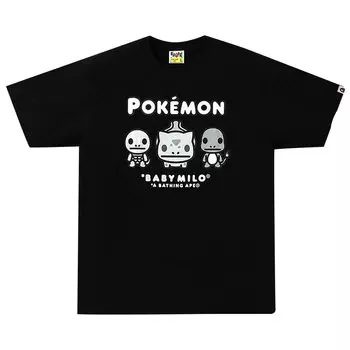 Футболка Monotone #3 BAPE x Pokmon Черная
