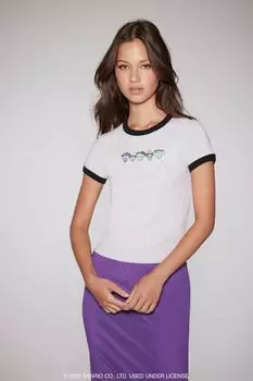 Футболка Monster Hello Kitty & Friends со звонком Forever 21, серый