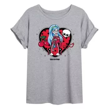 Футболка Monster High Alumni Ghoulia оверсайз для подростков Licensed Character, серый