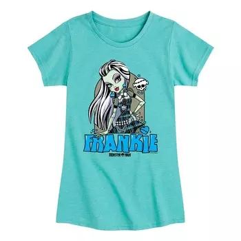 Футболка Monster High для девочек 7–16 лет с Фрэнки Штейном Licensed Character, синий
