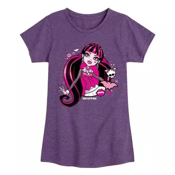 Футболка Monster High «Дракулаура» для девочек 7–16 лет Licensed Character, цвет Heather Purple