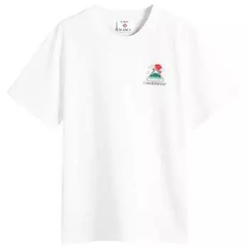 Футболка Montagne ondule с трафаретным принтом Casablanca, белый