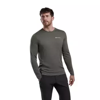 Футболка Montane Dart long sleeve, зеленый/серый