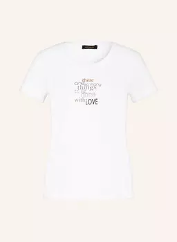 Футболка MORE & MORE, белый/коричневый/серый