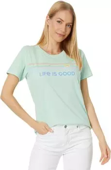 Футболка Morning Oceanview с короткими рукавами Crusher-Lite Life is Good, цвет Sage Green