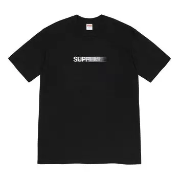 Футболка motion logo t-shirt 'black white' Supreme, черный