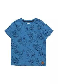 Футболка, мотивный принт, хлопок, детская Manguun, синий