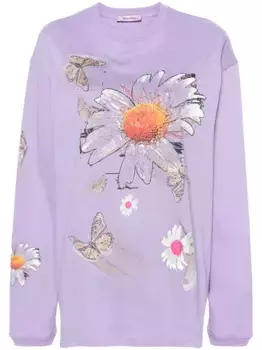 Футболка Moto с цветочным принтом Maccapani, фиолетовый