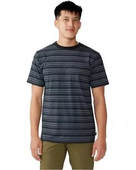 Футболка Mountain Hardwear Low Exposure, цвет Black Crag Stripe