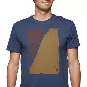 Футболка Mountain с блочным принтом – мужская Black Diamond, цвет Ink Blue