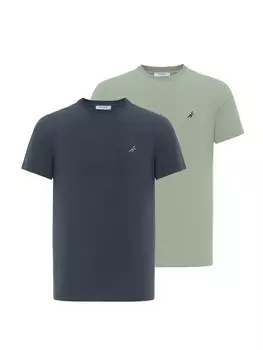 Футболка Moxx Paris, темно-синий/пастельный зеленый