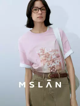 Футболка Mslan хлопковая, фиолетовый