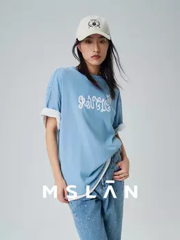 Футболка MSlan с принтом, серый