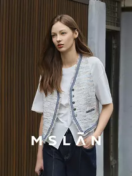 Футболка Mslan с заниженной талией, черный