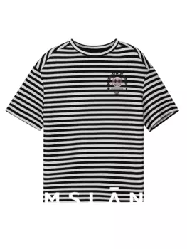 Футболка MSlan в полоску, черный