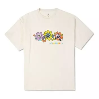 Футболка much love crew neck t-shirt 'white' Converse, белый