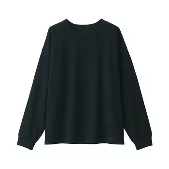 Футболка Muji Labo Unisex Kapok Tianzhu с длинными рукавами, черный
