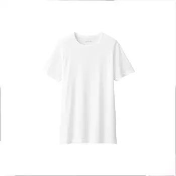 Футболка Muji с короткими рукавами и круглым вырезом, черный