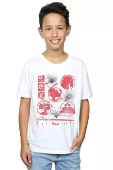 Футболка «Мулан с иконами кино» Disney, белый