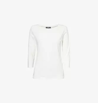 Футболка Multia из хлопкового джерси с четвертью рукава Weekend Max Mara, белый