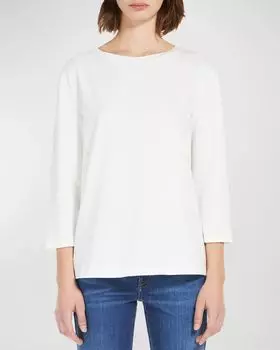 Футболка Multia с круглым вырезом и рукавами 3/4 Weekend Max Mara, цвет White