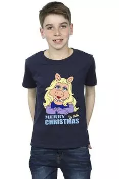 Футболка Muppets Miss Piggy Queen of Holidays Disney, темно-синий