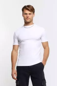 Футболка Muscle fit приталенного кроя River Island, белый