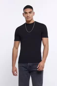 Футболка Muscle fit приталенного кроя River Island, черный