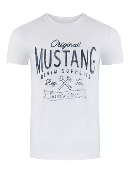 Футболка Mustang Basic Print, белый