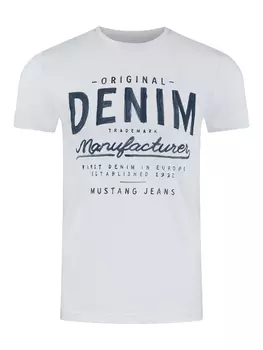 Футболка Mustang Basic Print, белый