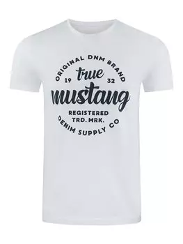 Футболка Mustang Basic Print, белый